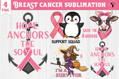 Breast cancer sublimation | Pink ribbon | Awareness Clipart Product Image 1