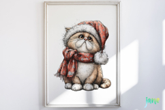 Whimsical Christmas Cats Clipart Product Image 2