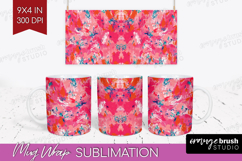 Brush Stroke Mug Wrap - Abstract Mug PNG Sublimation Product Image 1
