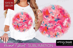 Brush Stroke Round Tshirt Background - Abstract PNG Product Image 1
