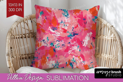 Brush Stroke Pillow Sublimation - Abstract Pillow Cover PNG Product Image 1