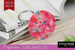 Brush Stroke Keychain PNG - Abstract Keychain Sublimation Product Image 1