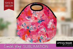 Brush Stroke Lunch Bag - Abstract Lunch Bug PNG Sublimation Product Image 1