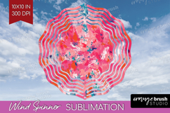 Brush Stroke Wind Spinner Sublimation PNG - Abstract Round Product Image 1