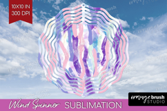 Brush Stroke Wind Spinner Sublimation PNG - Abstract Round Product Image 1