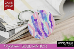 Brush Stroke Keychain PNG - Abstract Keychain Sublimation Product Image 1