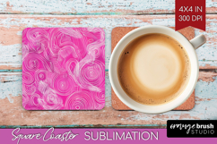 Brush Stroke Square Coaster - Abstract Coaster PNG Product Image 1