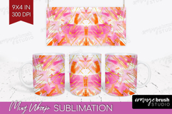Brush Stroke Mug Wrap - Abstract Mug PNG Sublimation Product Image 1