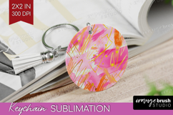 Brush Stroke Keychain PNG - Abstract Keychain Sublimation Product Image 1