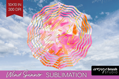 Brush Stroke Wind Spinner Sublimation PNG - Abstract Round Product Image 1