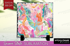 Brush Stroke Slate PNG - Abstract Square Slate Sublimation Product Image 1
