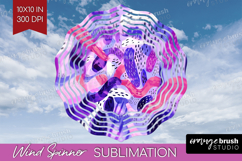 Brush Stroke Wind Spinner Sublimation PNG - Abstract Round Product Image 1