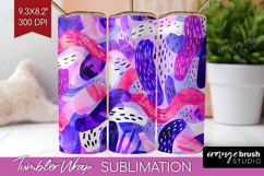 Brush Stroke Tumbler Wrap - Abstract Tumbler PNG Sublimation Product Image 1