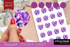 Brush Stroke Round Sticker - Abstract Printable Sticker Product Image 1