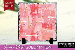 Brush Stroke Slate PNG - Abstract Square Slate Sublimation Product Image 1