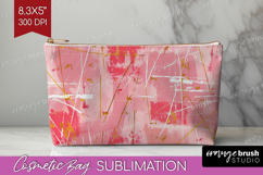 Brush Stroke Cosmetic Bag - Abstract Makeup Bag PNG Product Image 1