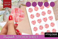 Brush Stroke Round Sticker - Abstract Printable Sticker Product Image 1