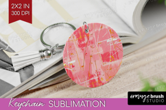Brush Stroke Keychain PNG - Abstract Keychain Sublimation Product Image 1
