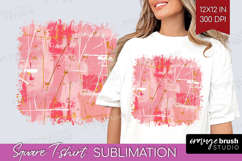 Brush Stroke Square Tshirt Background - Abstract PNG Product Image 1