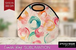 Brush Stroke Lunch Bag - Abstract Lunch Bug PNG Sublimation Product Image 1