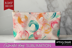 Brush Stroke Cosmetic Bag - Abstract Makeup Bag PNG Product Image 1