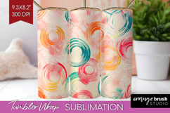 Brush Stroke Tumbler Wrap - Abstract Tumbler PNG Sublimation Product Image 1