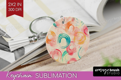 Brush Stroke Keychain PNG - Abstract Keychain Sublimation Product Image 1