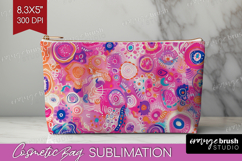 Brush Stroke Cosmetic Bag - Abstract Makeup Bag PNG Product Image 1