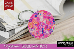 Brush Stroke Keychain PNG - Abstract Keychain Sublimation Product Image 1