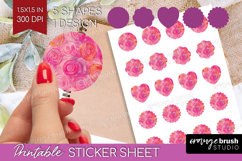 Brush Stroke Round Sticker - Abstract Printable Sticker Product Image 1