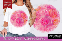 Brush Stroke Round Tshirt Background - Abstract PNG Product Image 1