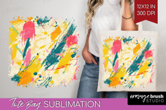 Brush Stroke Tote Bag - Abstract Tote Bag PNG Sublimation Product Image 1