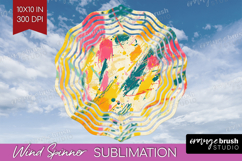 Brush Stroke Wind Spinner Sublimation PNG - Abstract Round Product Image 1