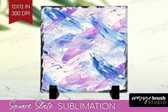 Brush Stroke Slate PNG - Abstract Square Slate Sublimation Product Image 1