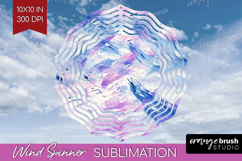 Brush Stroke Wind Spinner Sublimation PNG - Abstract Round Product Image 1