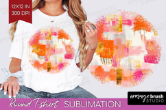 Brush Stroke Round Tshirt Background - Abstract PNG Product Image 1