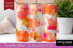 Brush Stroke Tumbler Wrap - Abstract Tumbler PNG Sublimation Product Image 1