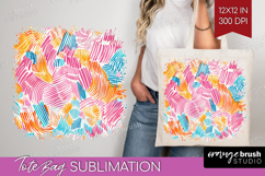 Brush Stroke Tote Bag - Abstract Tote Bag PNG Sublimation Product Image 1