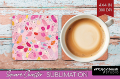 Brush Stroke Square Coaster - Abstract Coaster PNG Product Image 1