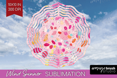Brush Stroke Wind Spinner Sublimation PNG - Abstract Round Product Image 1