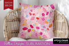 Brush Stroke Pillow Sublimation - Abstract Pillow Cover PNG Product Image 1