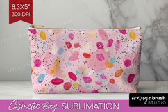 Brush Stroke Cosmetic Bag - Abstract Makeup Bag PNG Product Image 1