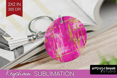 Brush Stroke Keychain PNG - Abstract Keychain Sublimation Product Image 1