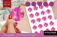 Brush Stroke Round Sticker - Abstract Printable Sticker Product Image 1