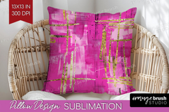 Brush Stroke Pillow Sublimation - Abstract Pillow Cover PNG Product Image 1
