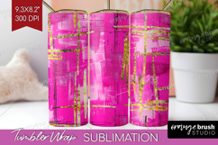 Brush Stroke Tumbler Wrap - Abstract Tumbler PNG Sublimation Product Image 1