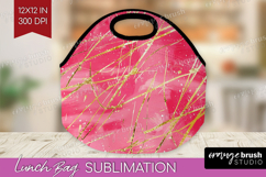 Brush Stroke Lunch Bag - Abstract Lunch Bug PNG Sublimation Product Image 1