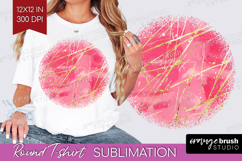 Brush Stroke Round Tshirt Background - Abstract PNG Product Image 1