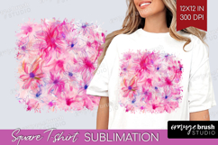 Brush Stroke Square Tshirt Background - Abstract PNG Product Image 1