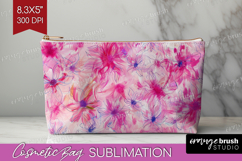 Brush Stroke Cosmetic Bag - Abstract Makeup Bag PNG Product Image 1